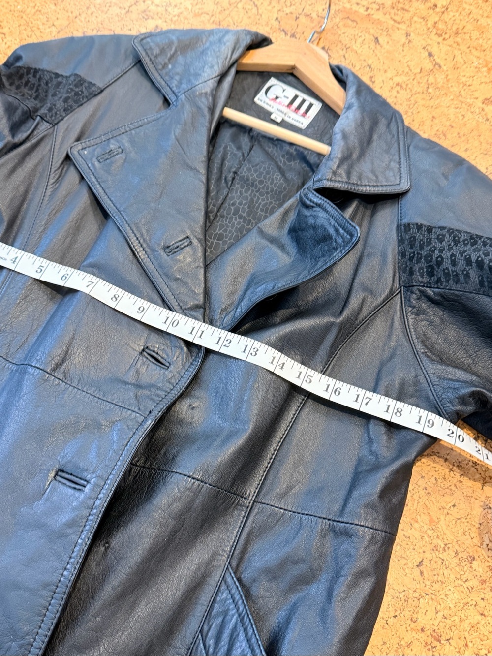 G-III Women's Black Leather Trench Coat - Picture 11 of 13